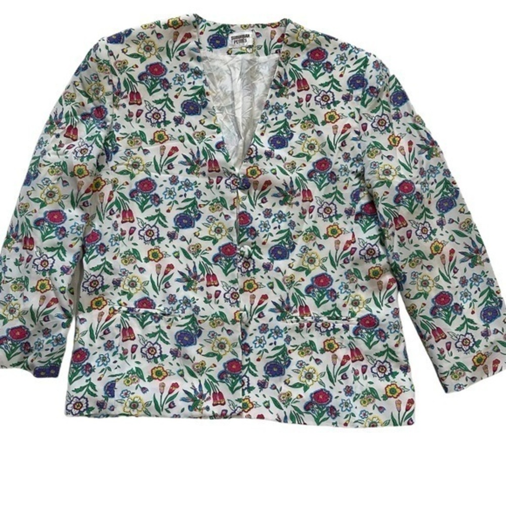 Vintage Suburban Petites‎ Floral Blazer Jacket
